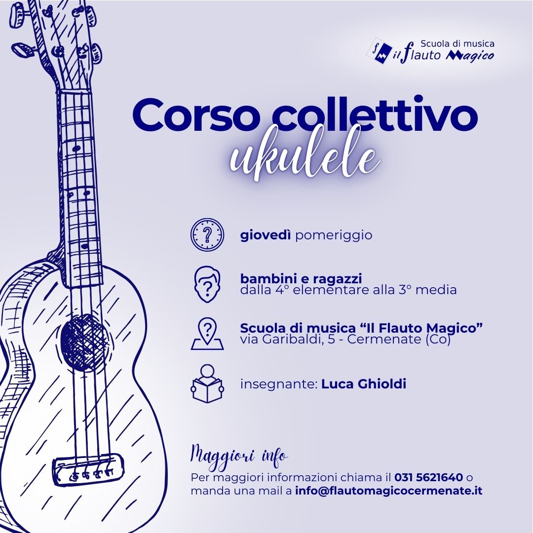 Corso collettivo di ukulele musica